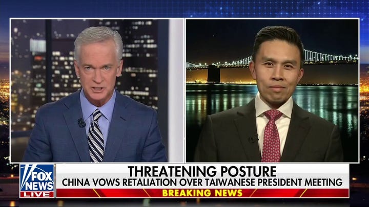 China vows retaliation over US meeting with Taiwanese president