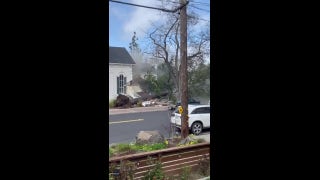 Large tree crushes building due to strong winds - Fox News
