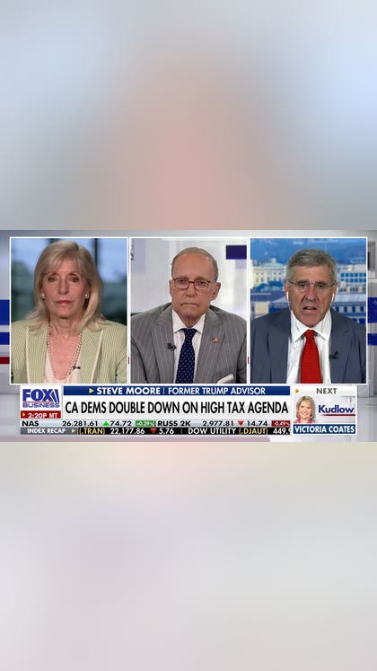 California LOST 2 million people. Steve Moore says taxes are why
