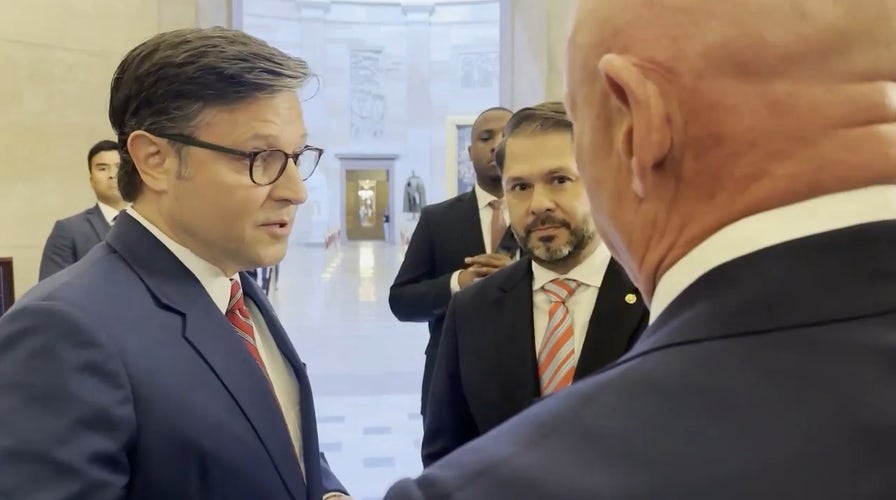 Tense confrontation between House speaker, Senate Dems caught on camera over shutdown