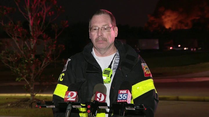 Osceola Fire chief gives update on five acre blaze behind nursery supplies plant in Kissimmee, Florida