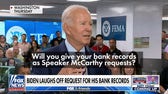 Biden laughs off request for bank records while facing impeachment threat