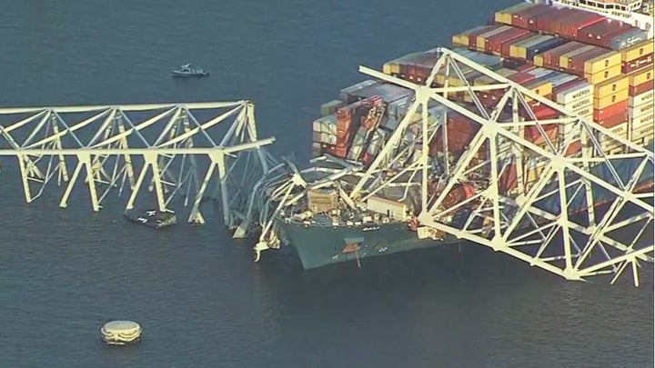 WATCH LIVE: Iconic Maryland bridge collapses into river after cargo ship collision