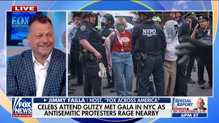 Celebs attend glitzy Met Gala while ignoring nearby anti-Israel protests