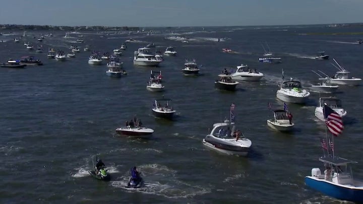 Pro-Trump, pro-cop boat parade lines Jersey Shore