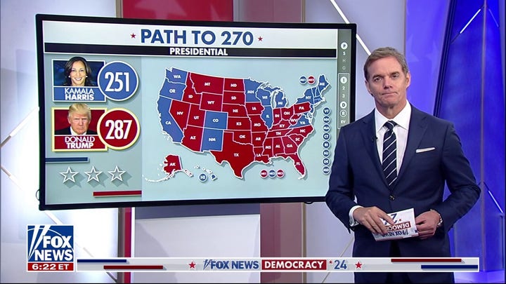 Bill Hemmer says there are ‘more scenarios’ for Trump to return to the White House than Harris