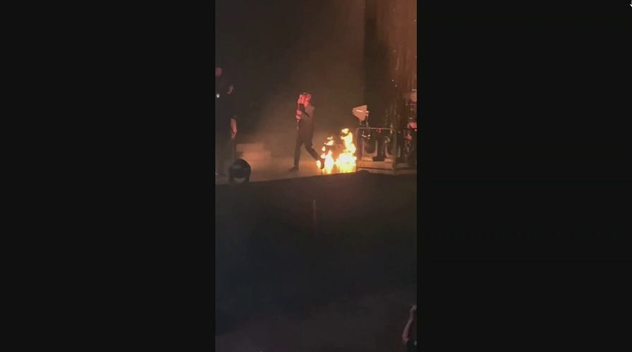 Fire breaks out on stage at Panic at the Disco concert 