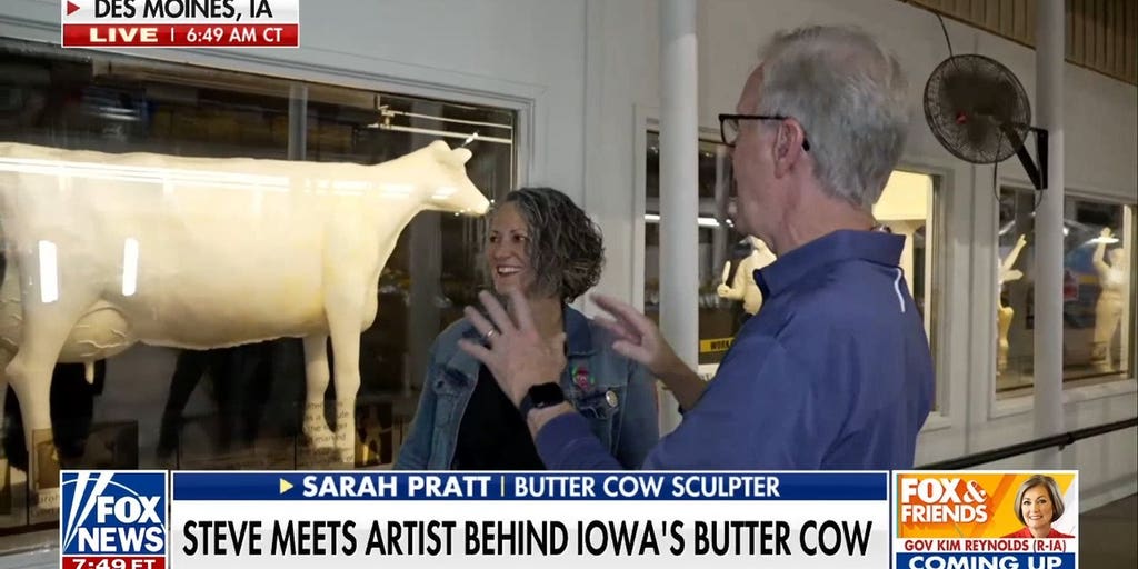 Steve Doocy gets close-up look at iconic Iowa State Fair butter cow