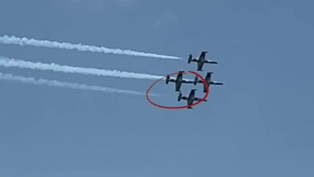 Video shows fighter jets clip wings during Florida air show