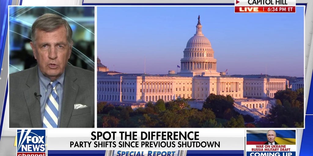 Shutdown is a parallel situation to 2013 Obamacare standoff, Brit Hume says