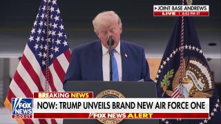 Trump highlights features of the new Air Force One at Joint Base Andrews