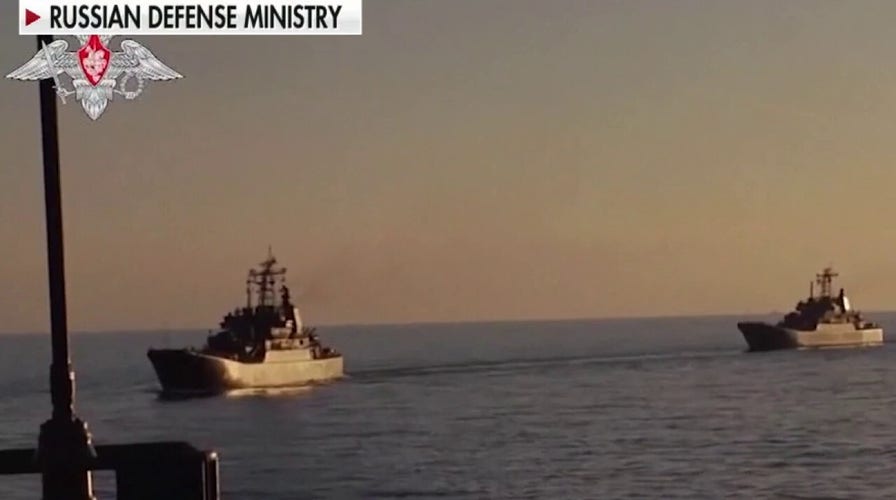 Russian warships enter Black Sea near port city of Odessa