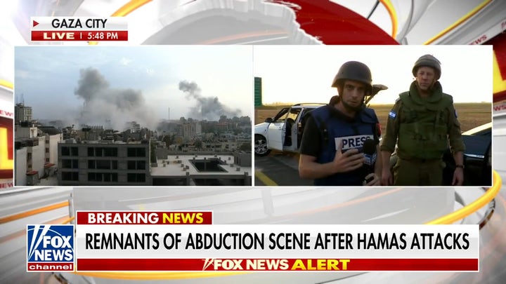 Trey Yingst reports from scene of Hamas terror attack along highway