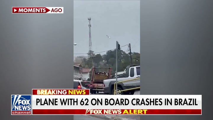 Video shows plane spiraling as it crashes in Brazil