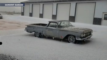 South Dakota battered with large hail as thunderstorms pelt area with hailstones, some baseball sized