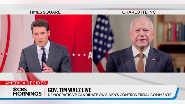 Walz pressed by CBS about Biden's 'garbage' comments: Does this undercut unity message?