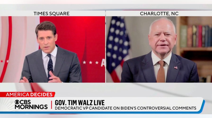 Walz pressed by CBS about Biden's 'garbage' comments: Does this undercut unity message?