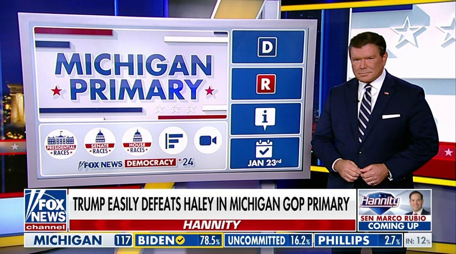 Bret Baier breaks down the Michigan GOP primary results: Trump is 'rolling'
