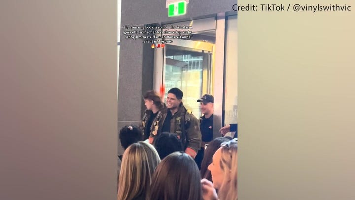 Sparks fly when firefighters arrive at a romance novel event