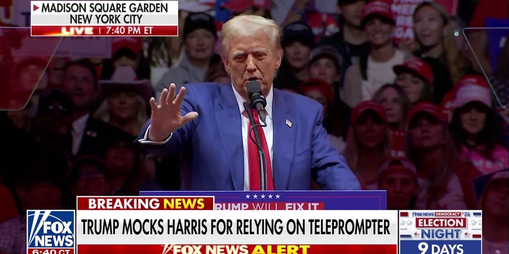 Trump mocks Kamala Harris' reliance on teleprompters: 'She was gone'