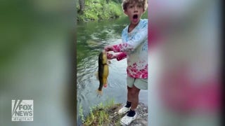 12-year-old fisherman reacts to catching record-breaking fish in Montana - Fox News
