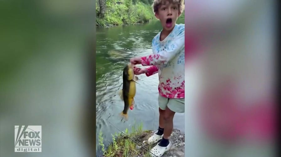 12-year-old fisherman reacts to catching record-breaking fish in Montana