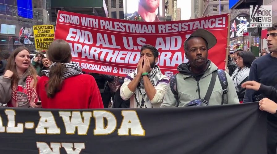 Pro Palestinian protest in NYC after Hamas terrorist attack