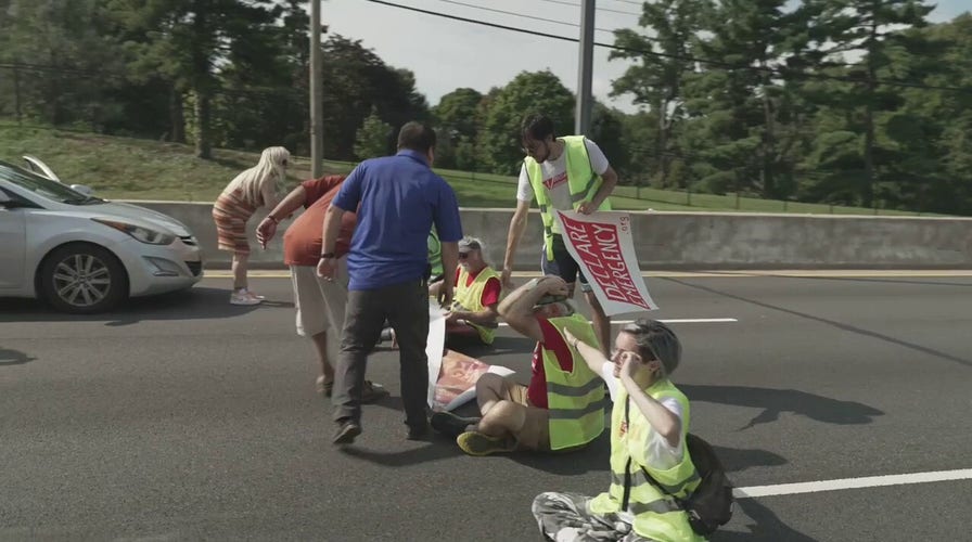 Climate activists arrested in DC after blocking road, angering commuters