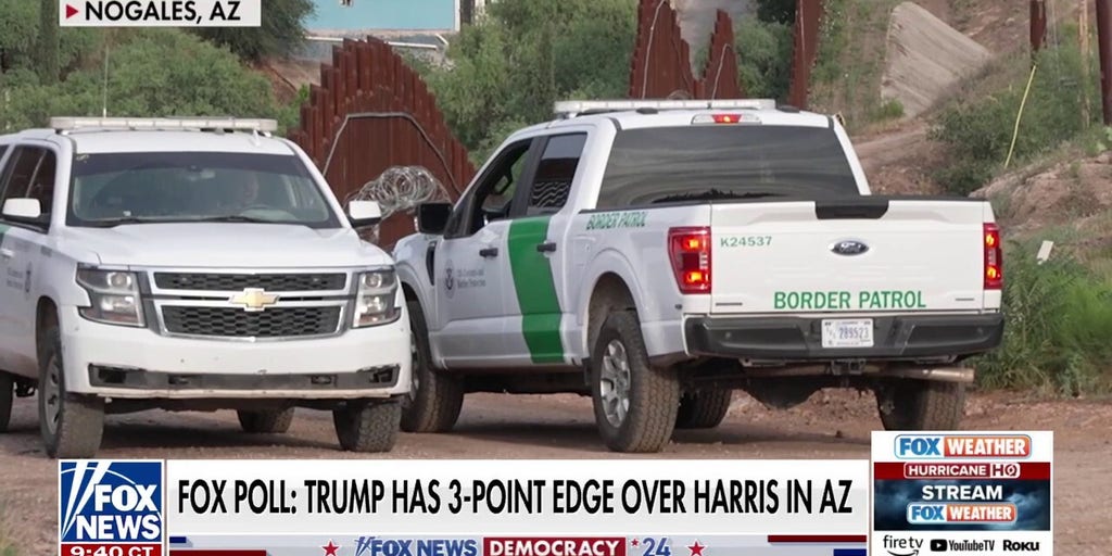 Trump leading in Arizona as Harris makes border trip