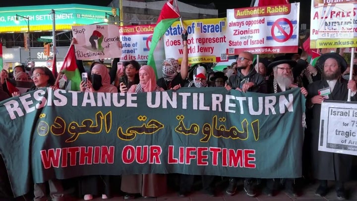 Brooklyn protestors gather in Brooklyn to show support for Palestine amid war with Israel