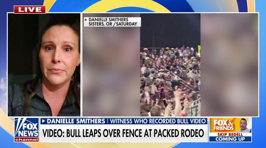 Woman behind terrifying recording of bull leaping over fence at rodeo speaks out: 'Completely in shock'