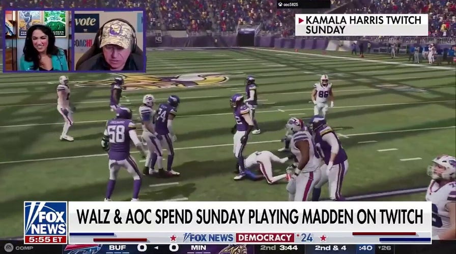 Tim Walz and AOC roasted for playing video games while Trump holds massive MSG rally