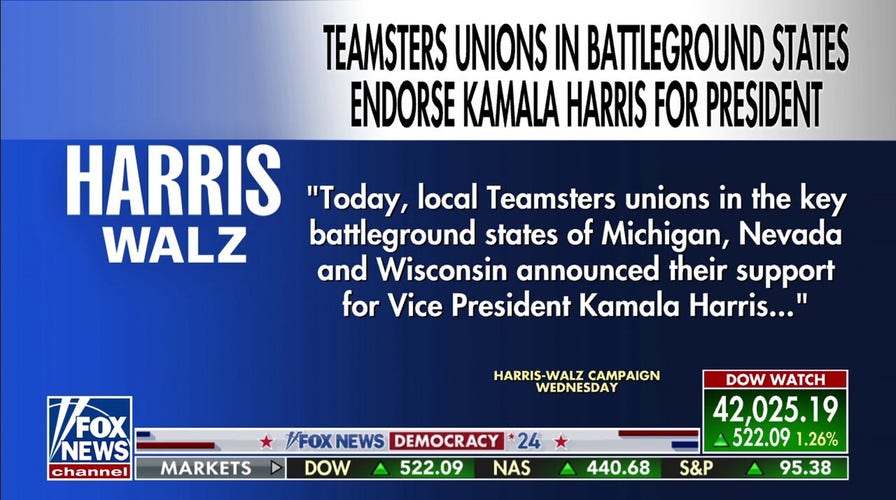 Local Teamsters unions in battleground states endorse Kamala Harris