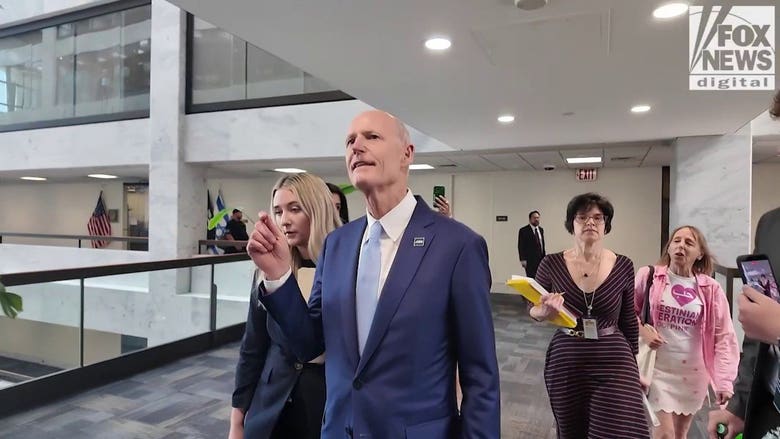 SEE IT: Far-left CODEPINK protestors heckle Rick Scott over war with Iran