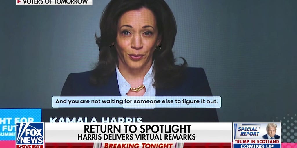 Harris begs young voters to not 'stay home' in November in taped message at youth voter event | Fox News Video