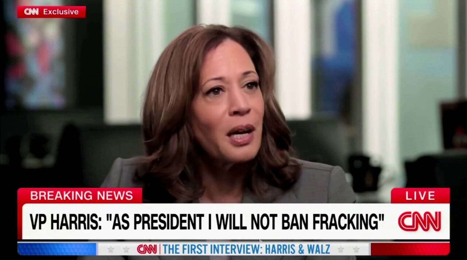 Kamala Harris Defends Policy Shifts, Vows to Not Ban Fracking