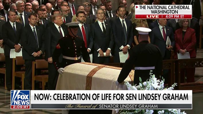 Lindsey Graham's funeral attended by US politicians, world leaders
