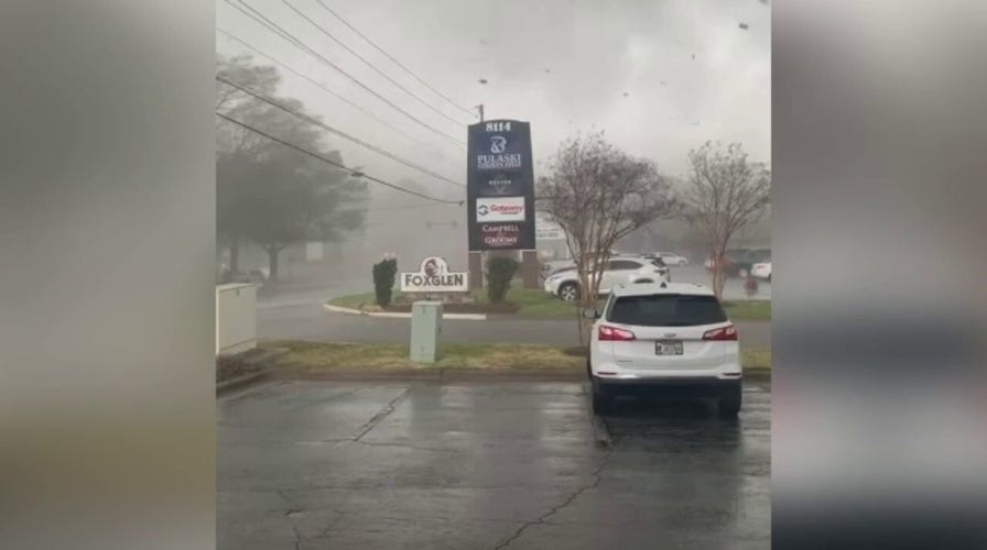 Arkansas woman captures moment Little Rock tornado 'almost took my life'