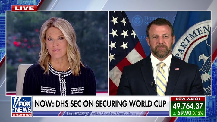 US adversaries using the 'political theater' Democrats created as a point of weakness: DHS Secretary Mullin