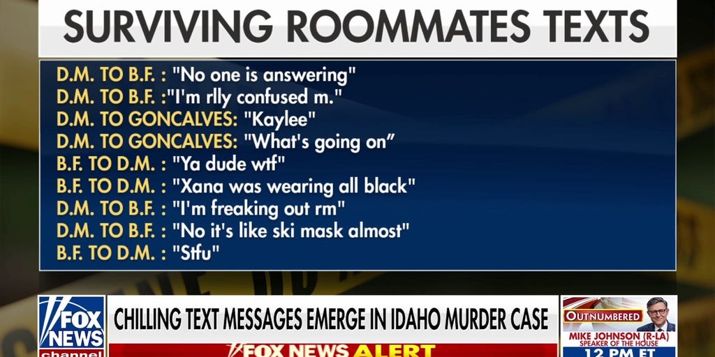 Chilling text messages revealed in Idaho college murder case