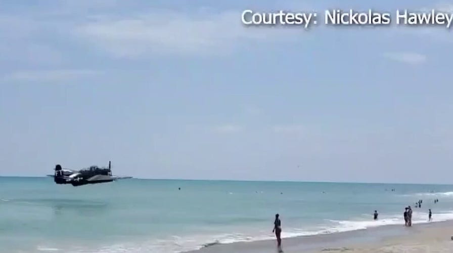 WWII-era plane makes emergency landing near Florida beach