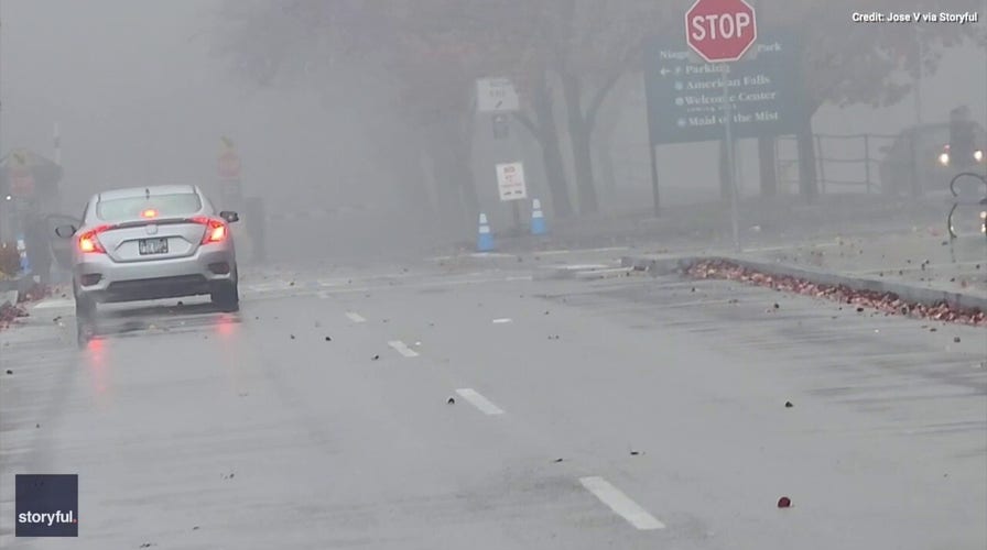 Smoke fills Niagara Falls Road following vehicle explosion