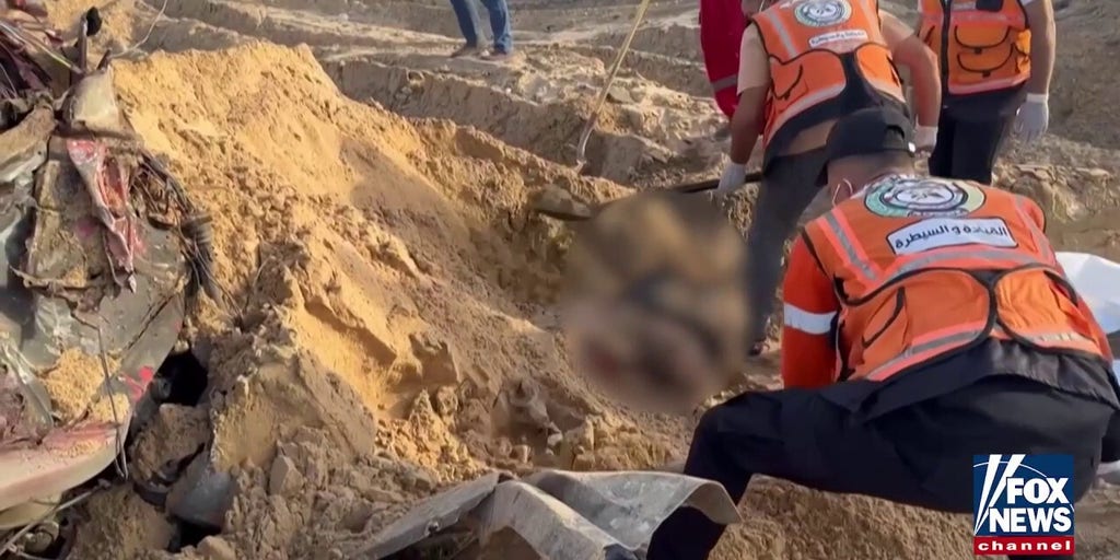 'MASS GRAVE': Paramedics from Palestine Red Crescent recover bodies of colleagues in Southern Gaza