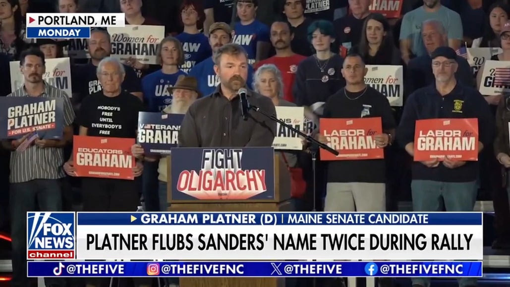 Graham Platner flubs supporter Bernie Sanders' name at rally