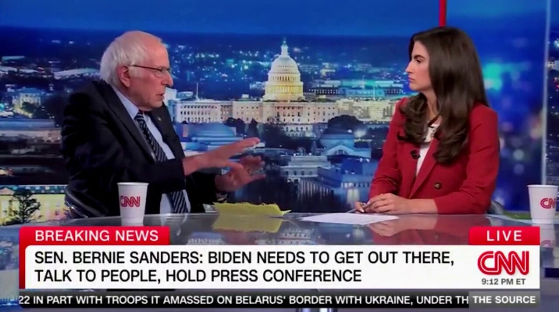 Bernie Sanders Tells Biden to 'Turn Off the Teleprompter' and Let Voters Judge 'How Well He's Doing'