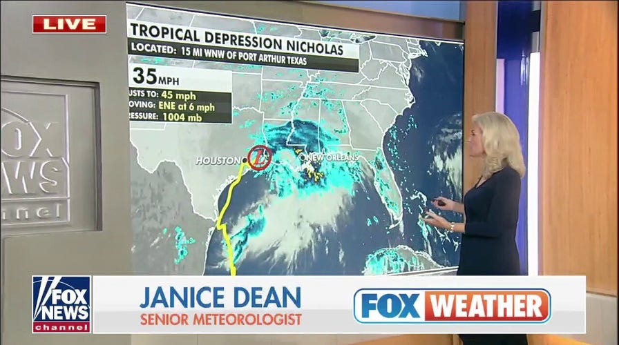 Tropical Depression Nicholas slows to a crawl over Louisiana 