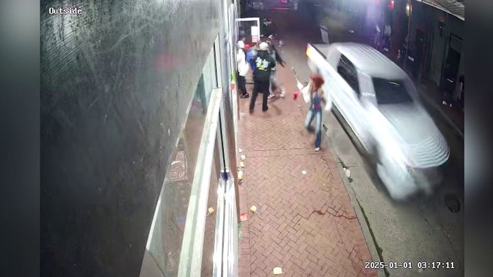 Video shows truck terror attack suspect speeding down Bourbon Street