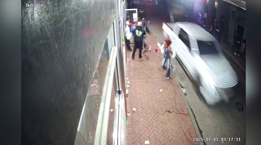Video shows truck terror attack suspect speeding down Bourbon Street