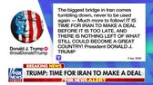 Trump shares video of Iran's biggest bridge 'tumbling town'
