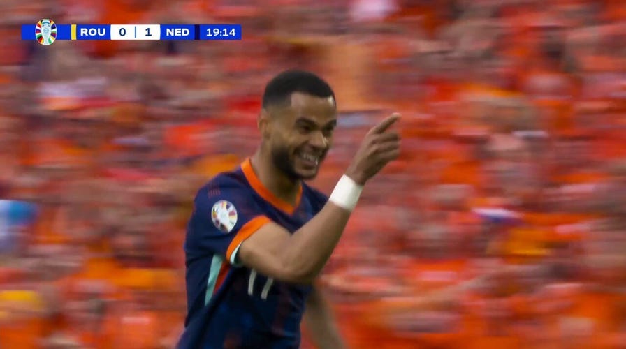 Cody Gakpo scores in 20' as the Netherlands take a 1-0 lead over Romania | UEFA Euro 2024